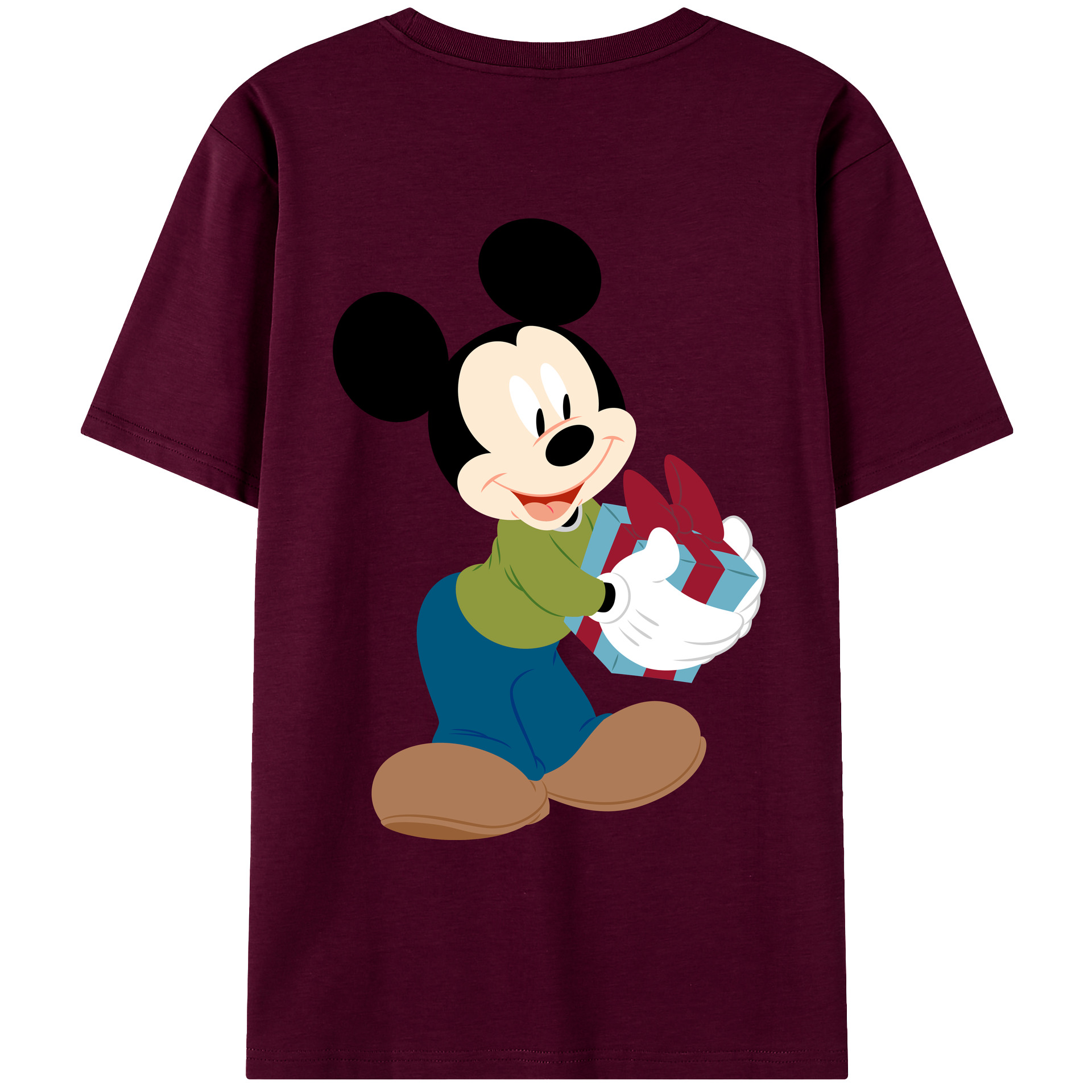（画像用） ミッキーマウス Mickey Mouse レディース半袖Tシャツ(バックプリント)